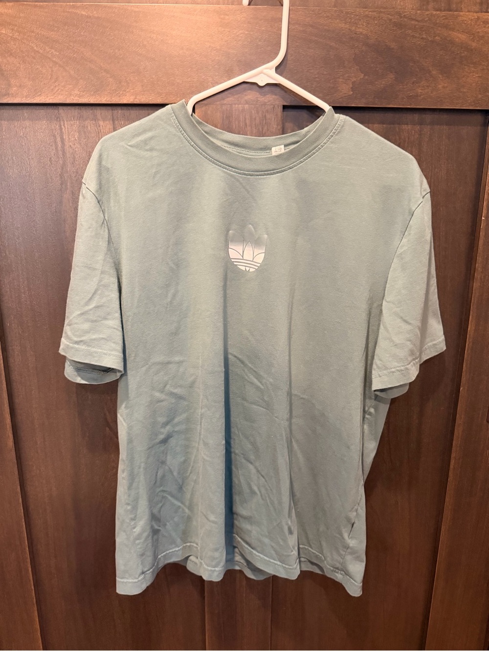 adidas Sage Green Trefoil Crewneck Tee